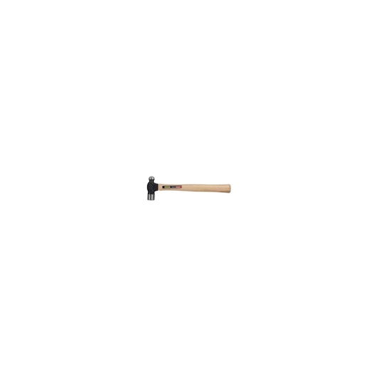 STANLEY 54-189 ball peen hammer with wooden handle, side angle on white background.