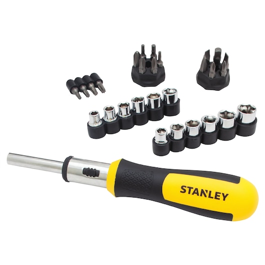 Stanley Ratchet & Multibit Screwdrivers - 29 Piece Set