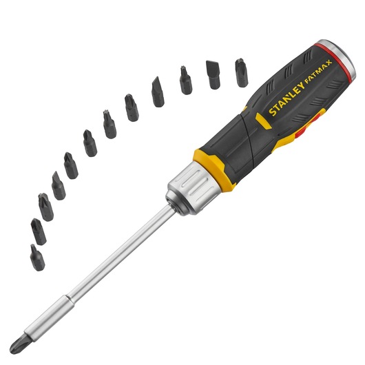 STANLEY® FATMAX® Screwdriver Pistol Grip Ratchet With 12 Bits