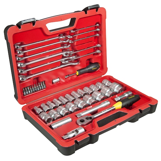 STANLEY® FATMAX® Socket Set - 50 piece - 1/2" Satin Chrome