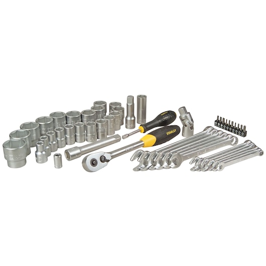 STANLEY® FATMAX® Socket Set - 50 piece - 1/2" Satin Chrome